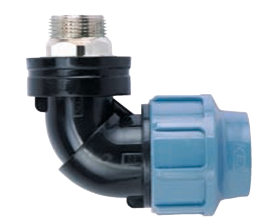 Elbow Male with Brass Threaded Insert